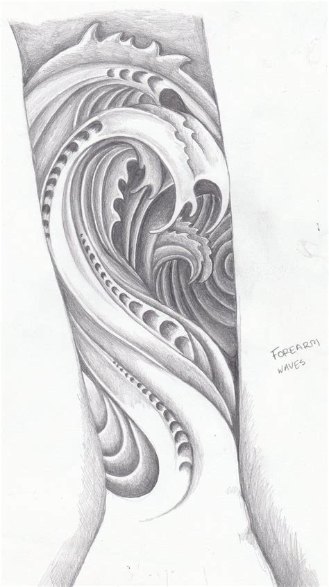 wave sketch | Waves tattoo, Tattoos, Tech tattoo