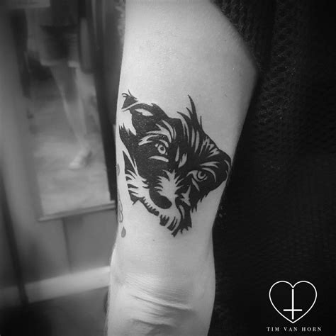 Dog silhouette tattoo by Tim van horn | Tattoos, Silhouette tattoos ...