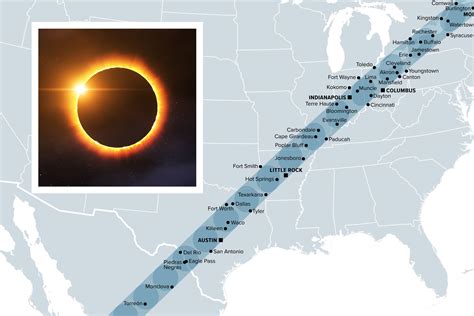 Solar Eclipse Path Map Shows States Where Sun Will Be Blocked Out ...