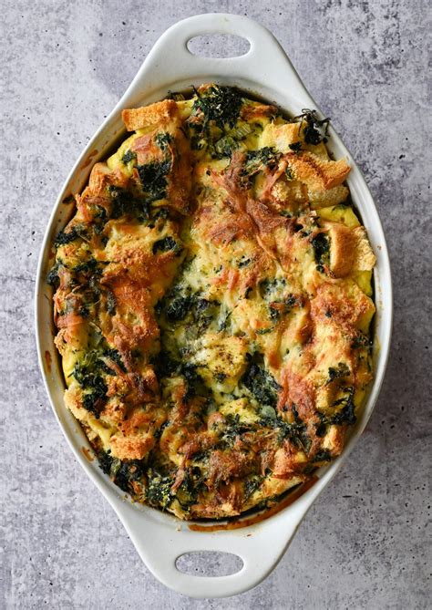 Spinach & Cheese Strata - Once Upon a Chef