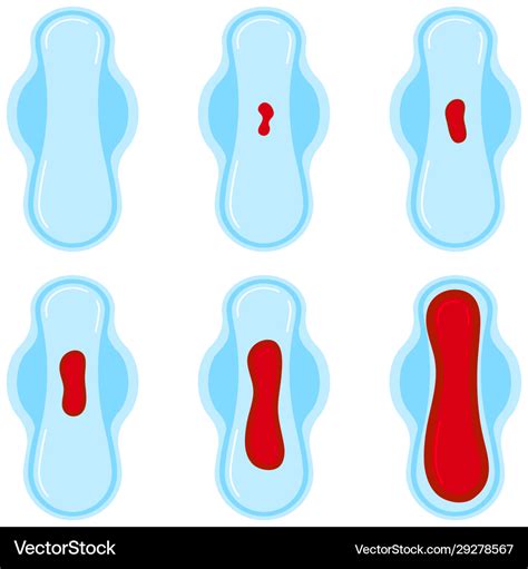 Menstrual period blood flow loss from light Vector Image