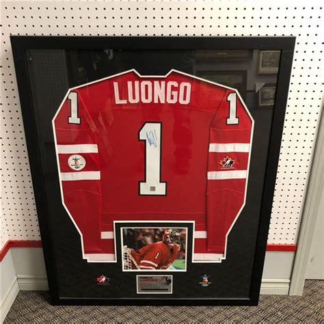 Roberto Luongo #1 2010 Olympics Jersey Signed & Framed with COA sticker