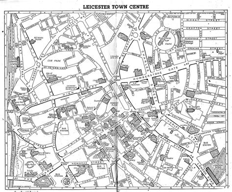 Leicester map 1960s | Scanned map of leicester 1960s. Showin… | Flickr