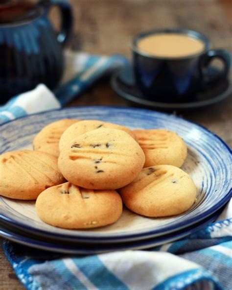 Custard cookies recipe, bakery style custard powder cookies