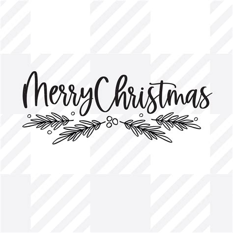 Merry Christmas SVG, Christmas SVG, Bough Of Holly SVG, Front door Pine ...