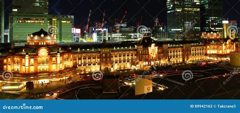 Night View of Japan Tokyo Station Editorial Stock Photo - Image of ...