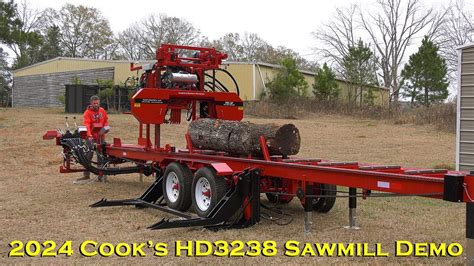 2024 Cook's HD3238 Portable Sawmill Demo - YouTube