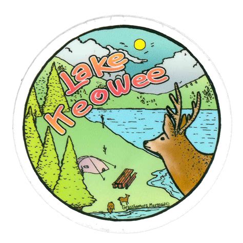 Lake Keowee Camping Lakeside Sticker - Mr. Knickerbocker