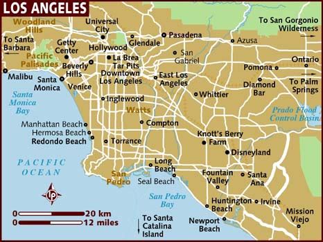 Map of Hollywood City, Tourist Maps: Los Angeles City Map Pictures