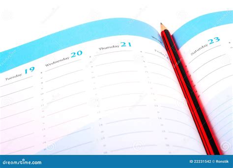 Pencil on a calendar stock photo. Image of organize, note - 22231542