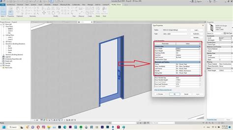 Door Modern Style 01 Parametric Family Revit 3D model | CGTrader