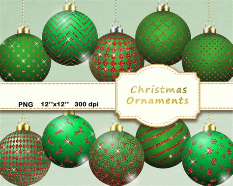 Red and Green Christmas Ornaments - Etsy