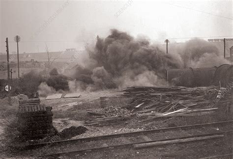 Coal dust explosion experiment, 1900s - Stock Image - C025/0235 ...