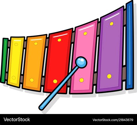 Xylophone music toy cartoon Royalty Free Vector Image