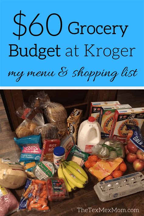 $60 Weekly Grocery Budget at Kroger | My Simple Menu and Grocery List!