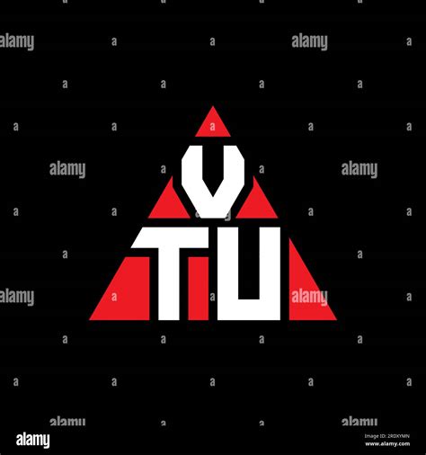 VTU triangle letter logo design with triangle shape. VTU triangle logo ...