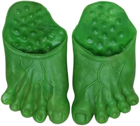 Amazon.com: OULII Cosplay Hulk Green Giant Feet Bigfoot Count Slippers ...