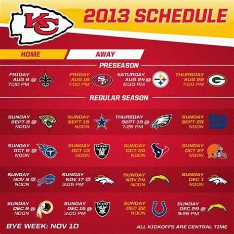 Chiefs Game Schedule | Whizz-Bang Blogger Photos