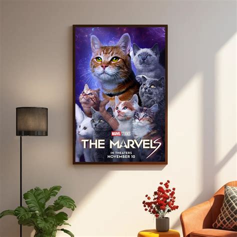 2023 The Marvels Movie Poster, Captain Marvel Ms Marvel Movie Poster ...