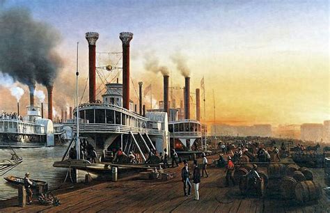 Giant Steamboats at New Orleans. History Repro. Made in U.S.A Giclee ...