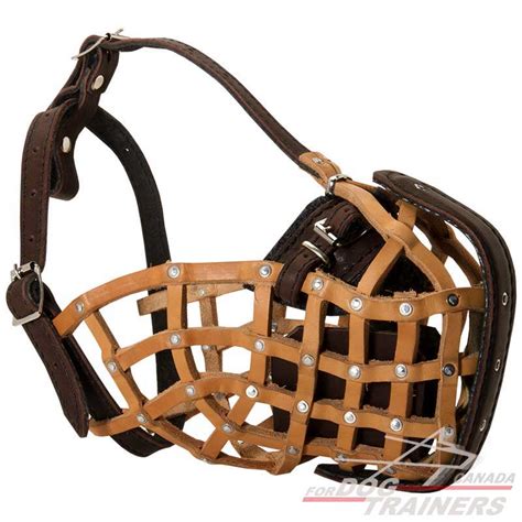 Buy Leather Basket Dog Muzzle | Attack Training | Canada Police Dogs