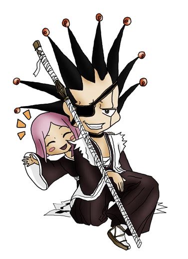 Kenpachi Zaraki et Yachiru by Naruokami on DeviantArt