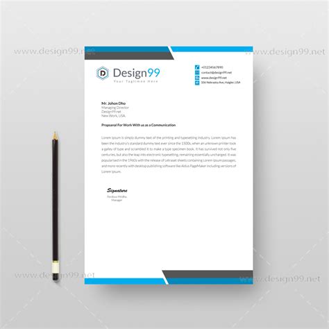 Letterhead Pad Design