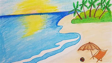 Beach Drawing For Kids Easy / • 9,6 млн просмотров 4 года назад.