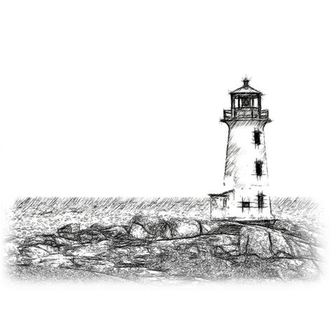 Line Drawing Lighthouse