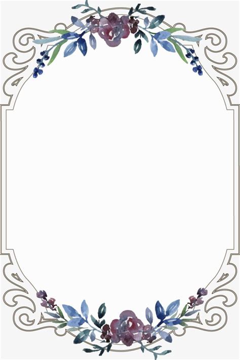 Vintage Floral Border, Flores, Frame, Continental PNG y Vector | Ribete floreado, Marcos para ...