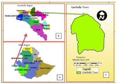 Map of study area. This map indicates the study area, (A) Map of ...