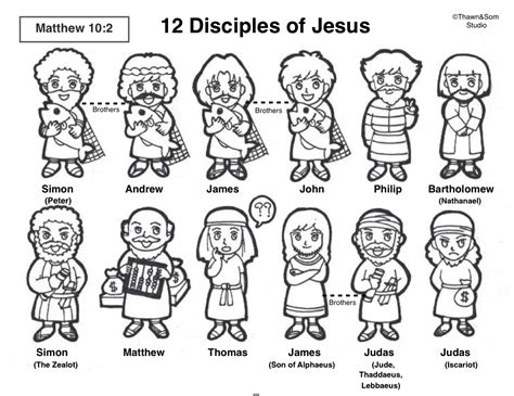 12 Disciples Worksheet