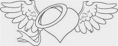 Dibujo San Valentin corazon con alas de angel para regalar | Heart coloring pages, Love coloring ...