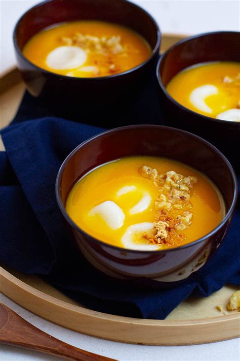 Sweet Kabocha Soup with Mochi - Plates by Nat