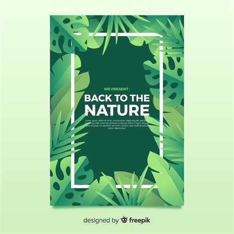 Free Vector | Beautiful nature and travel poster template