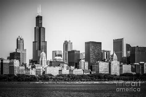 Chicago Skyline Black And White