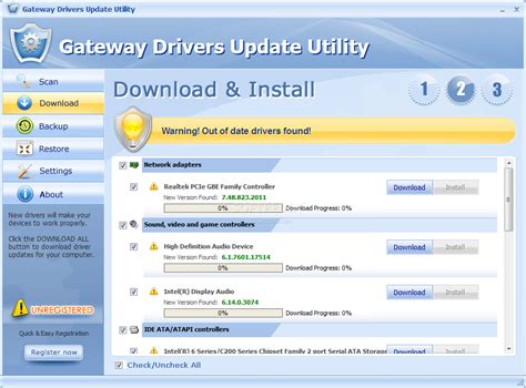 Gateway Drivers Update Utility 8.1.5990.53052 - Download, Review, Screenshots