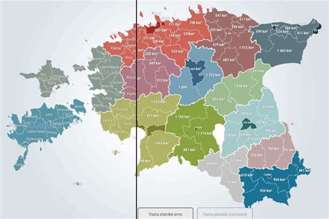 INTERAKTIIVNE KAART | Eesti uus haldusjaotus - Pärnust saab suurim linn, pisikesed vallad kaovad ...