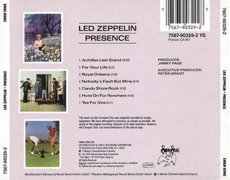 Led Zeppelin Presence Album Cover Art