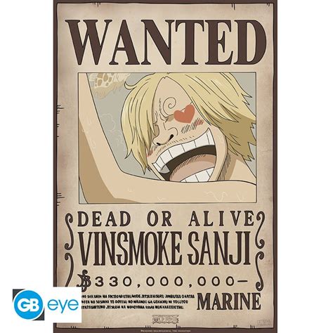 ONE PIECE Poster Wanted Sanji New 2 (52 x 35 cm)