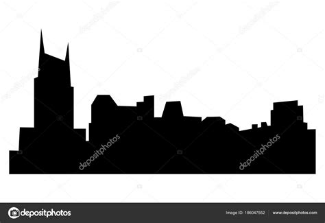 Free nashville skyline silhouette on white background Stock Vector by ©vector_best 186047552