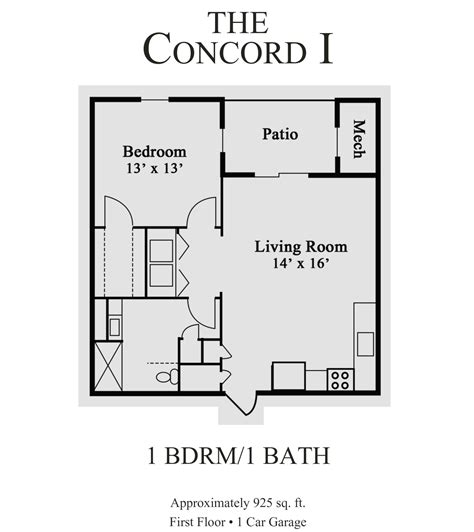 Concord I (1 Bed, 1 Bath)