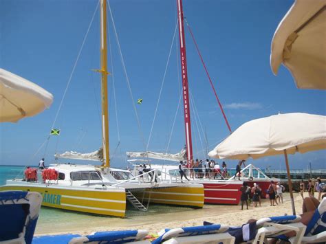 Catamarans on the beach in Montego Bay, Jamaica April 2012 | Montego bay, Jamaica, Catamaran