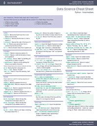 Python Cheat Sheet for Data Science: Intermediate – Dataquest