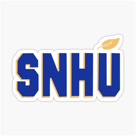 "College logo SNHU lettering print" Sticker by Somilo-Co | Redbubble