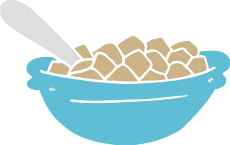 flat color style cartoon cereal bowl 12244758 Vector Art at Vecteezy