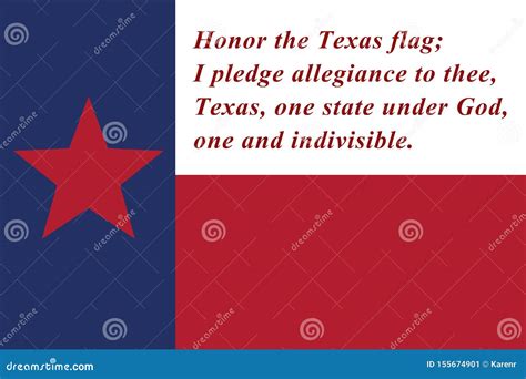 Pledge Of Allegiance To The Texas State Flag Stock Photo ...