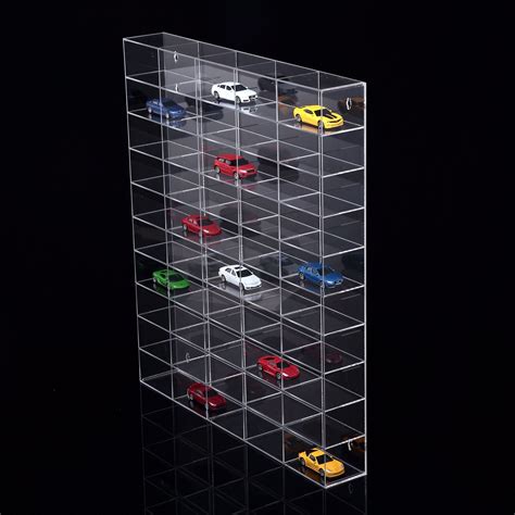 Model Car Acrylic Display Case 1/64 Scale 50 Compartments - Acrylic ...