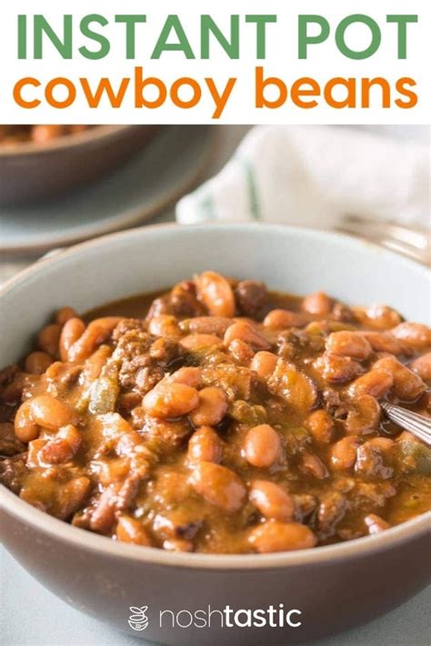 Instant Pot Cowboy Beans - from scratch with dried beans!