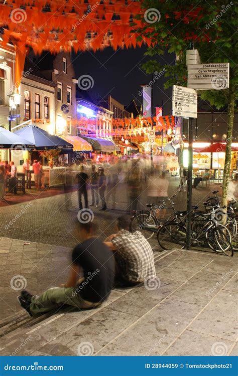 Crowd Partying, Nightlife in Eindhoven, the Nether Editorial Stock Image - Image of flags ...